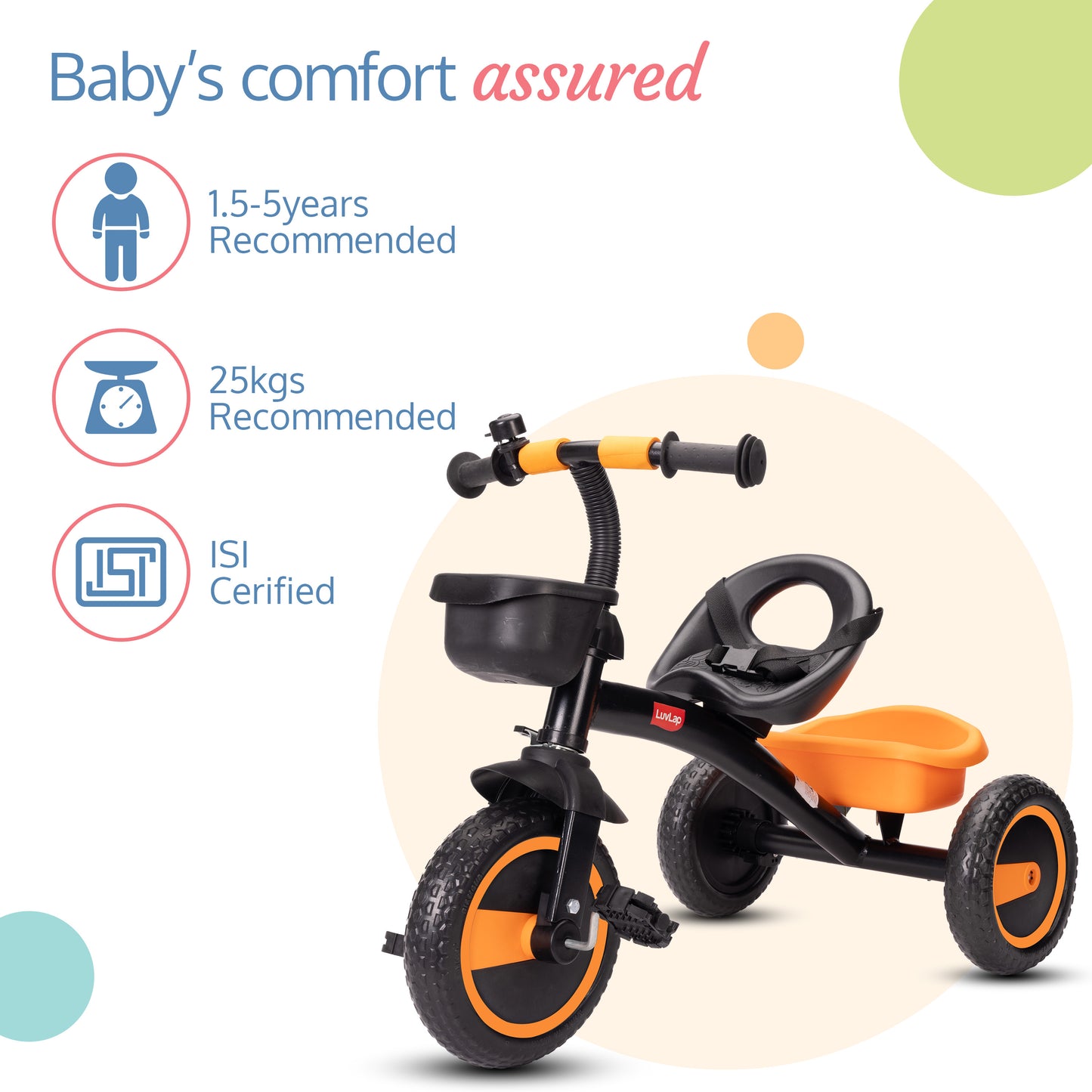 Joy Baby Cycle/Tricycle for Kids - Orange