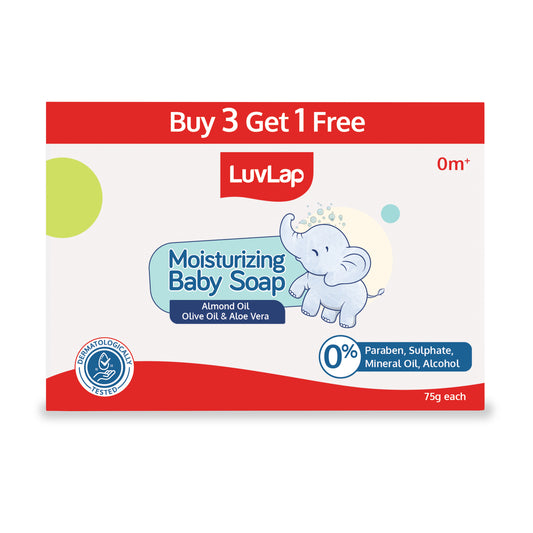 Moisturizing Baby Soap - Gentle Bathing Bar - 75g - Pack of 3