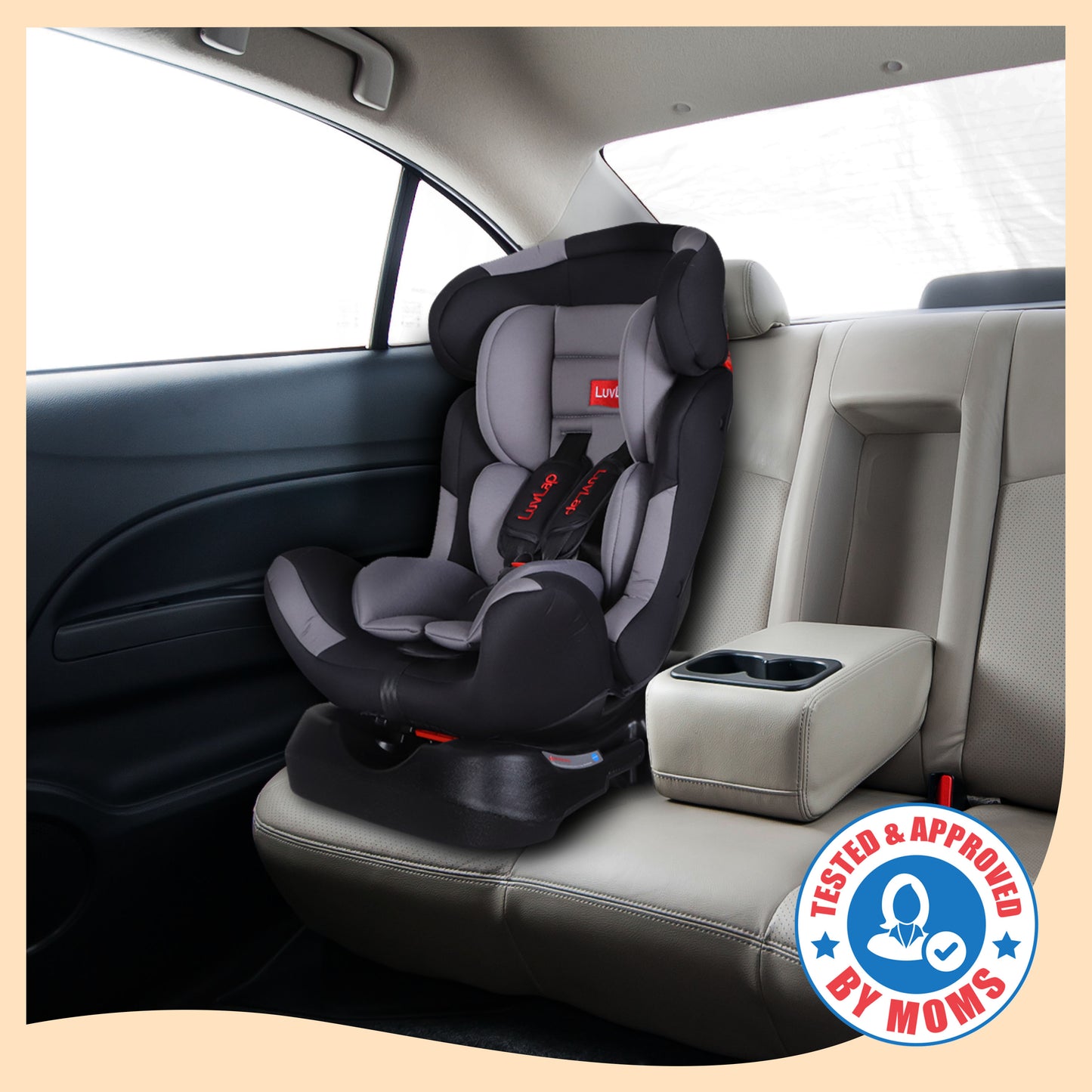 Galaxy Convertible Car Seat for Baby & Kids from 0 Months to 7 Years (Dark Grey)