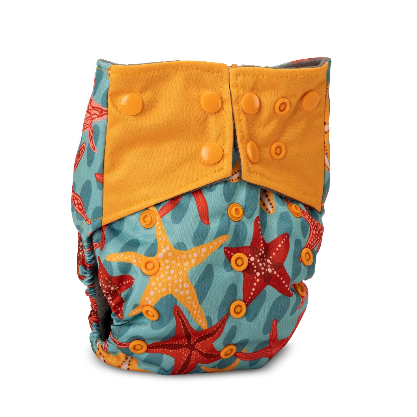 Reusable Bamboo Charcoal Baby Cloth Diapers - 3m+ - blue stars