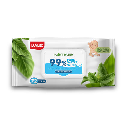 99% Pure Water Baby Wipes Extra Thick 72s