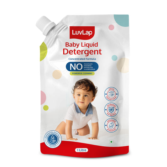 Baby Laundry Detergent Refill pack- 1000ml, pH Balanced Dermatologically tested formula, No harsh chemicals, Safe for mommy's hands & baby's skin, Anti Bacterial, Enriched in Aloe Vera