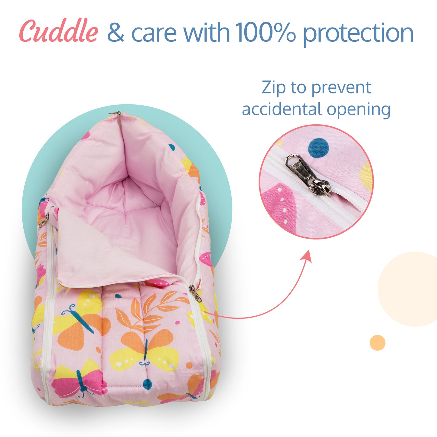 3 in 1 Baby Bed, Sleeping Bag & Carry Nest - Pink Pilot Print