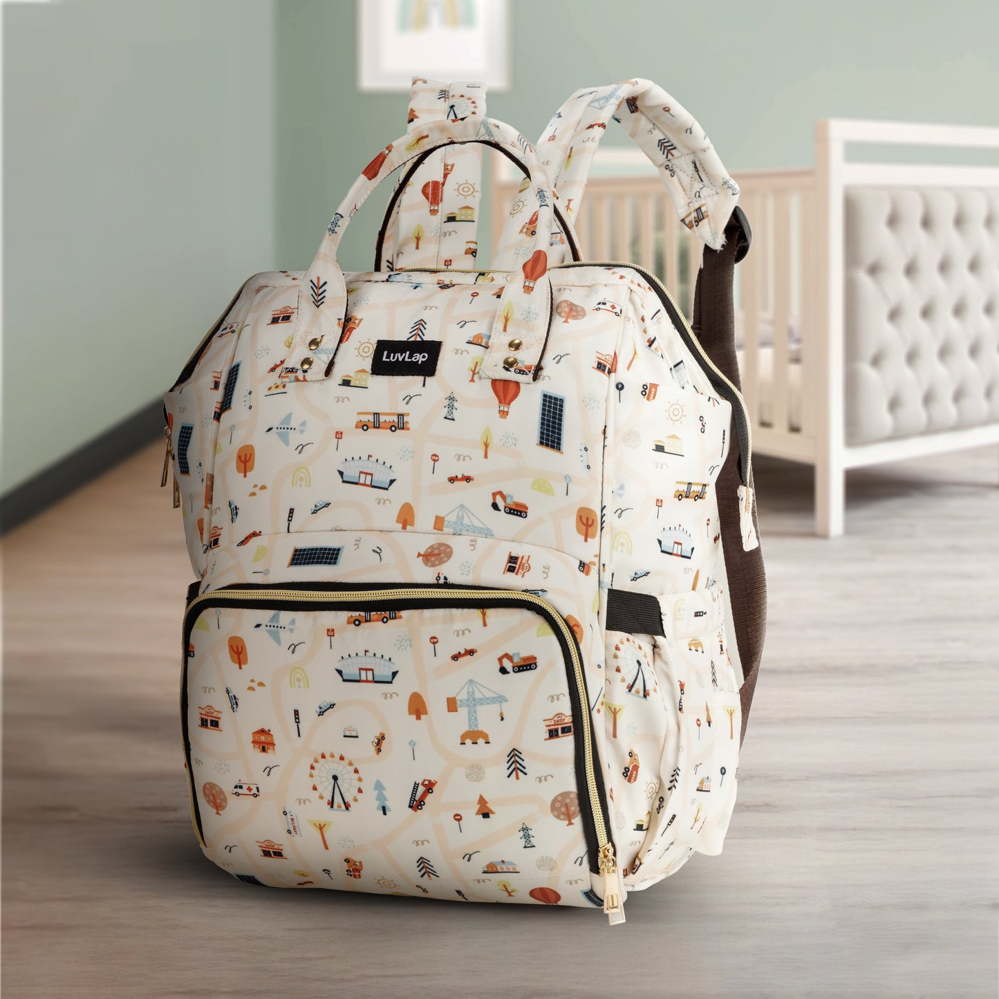 Multifunctional Waterproof Diaper Bag - Off White