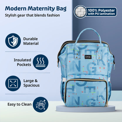 Multifunctional Waterproof Diaper Bag - Blue