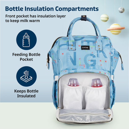 Multifunctional Waterproof Diaper Bag - Blue