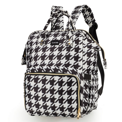 Multifunctional Waterproof Diaper Bag - Black and White