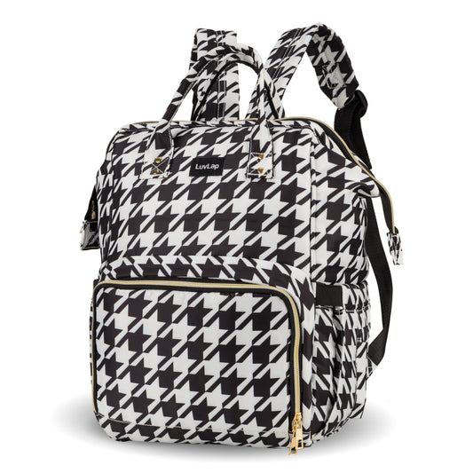 Multifunctional Waterproof Diaper Bag - Black and White