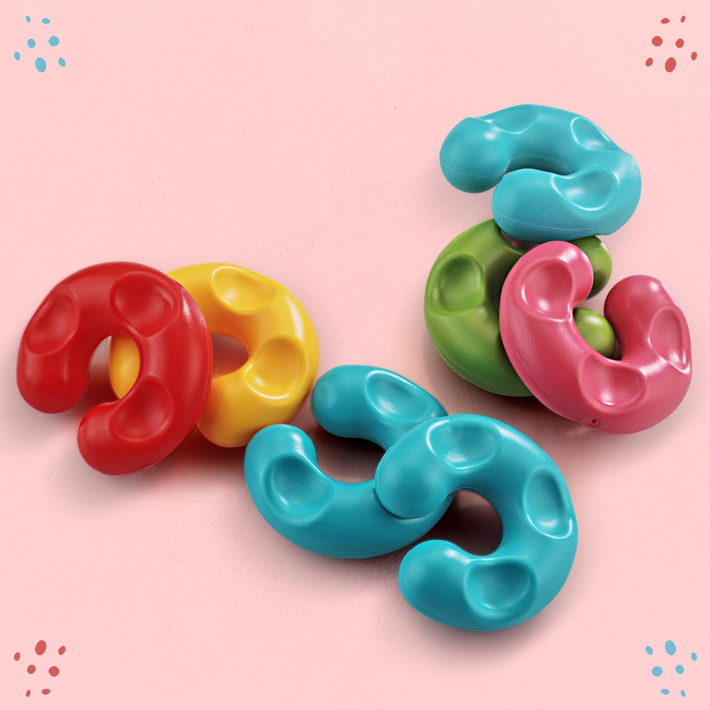 LuvLap Toy Link & Fun, Hand Eye Coordination for BabyToys, Multicolour Early Educational Toy for Cognitive Development, Toys for Kids, Infant & Preschool Toys, Construction Blocks for Kids, BPA Free