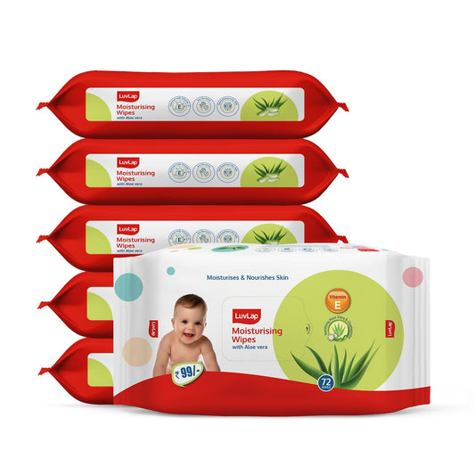 Baby Wipes With Aloe Vera - Pack Of 6