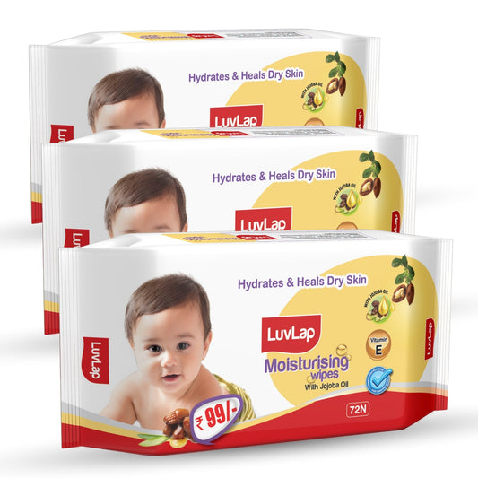 Baby Wipes With Jojoba Oil - Pack Of 3