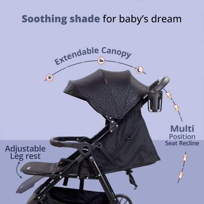 Comfy Baby Stroller, Pram for 0 to 3 Years, New Born/Toddler/Kid