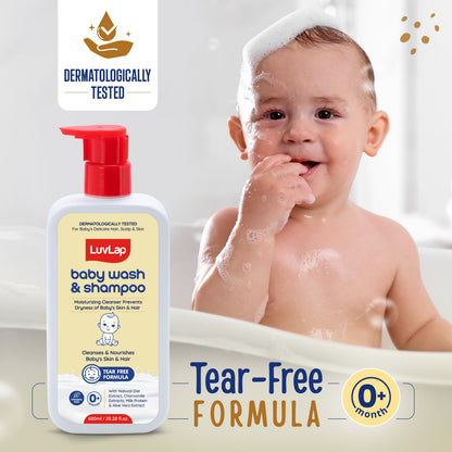 LuvLap Baby Wash & Shampoo - 600ml