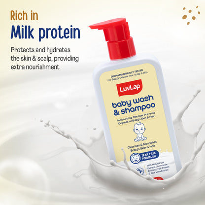 LuvLap Baby Wash & Shampoo - 600ml