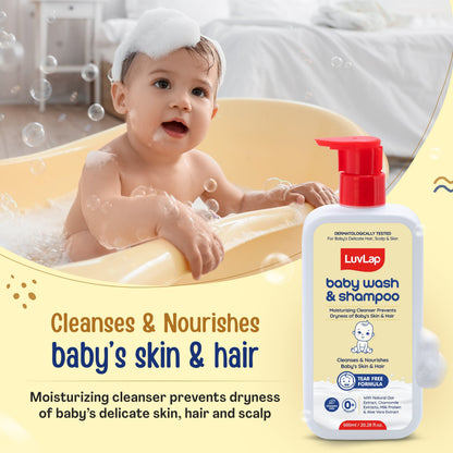 LuvLap Baby Wash & Shampoo - 600ml