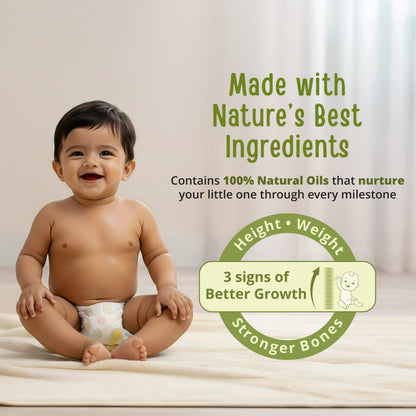 LuvLap Baby Massage Oil with Almond, Virgin Coconut Oil & Vitamin E, Deep Nourishing, Skin Repair & Relaxation, Ayurvedic Non-Sticky Oil for Soft New Born Skin, 100% Natural, Derma Safe