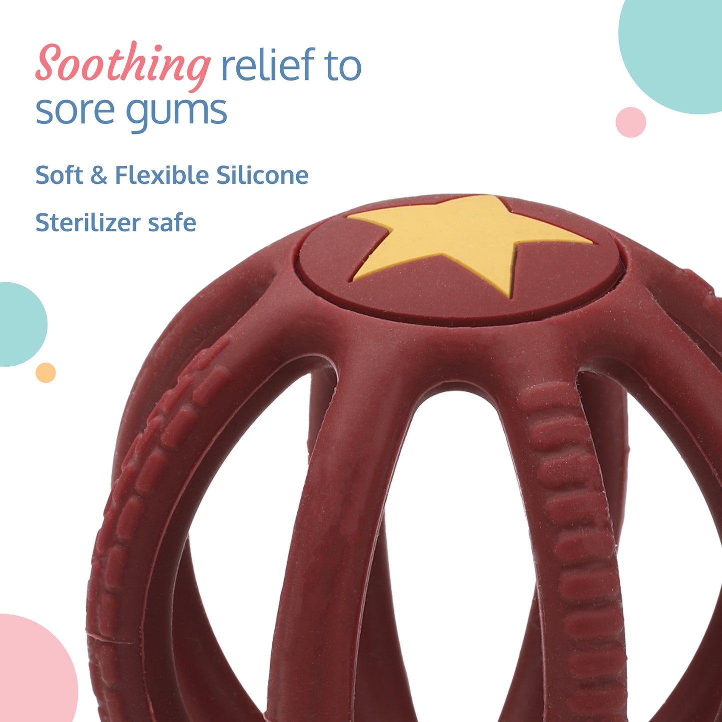 Baby Teether (Maroon)