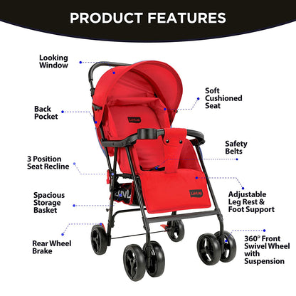 Delight Stroller, Red