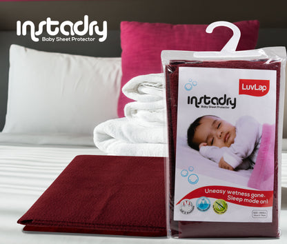 Instadry Baby Bed Protector, Maroon, Medium
