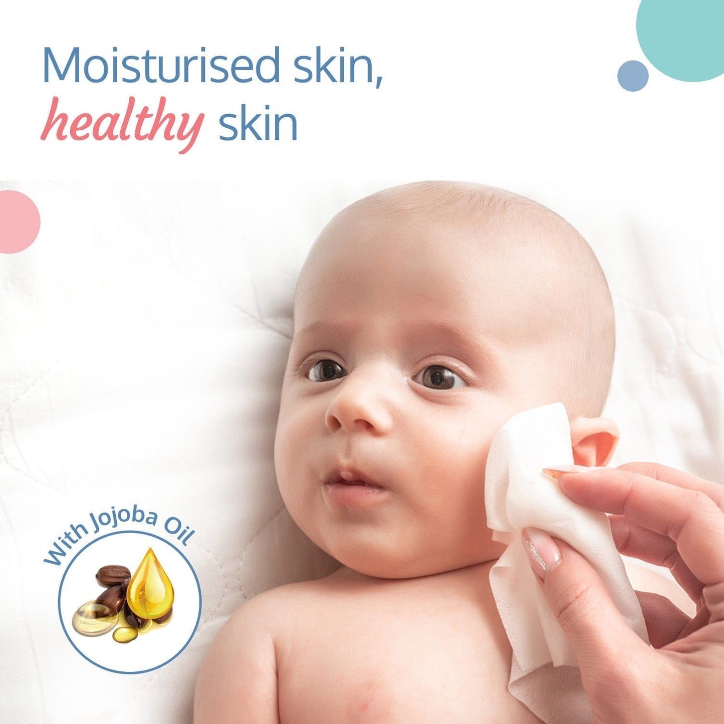 Jojoba Oil Baby Wipes, 72 Pcs