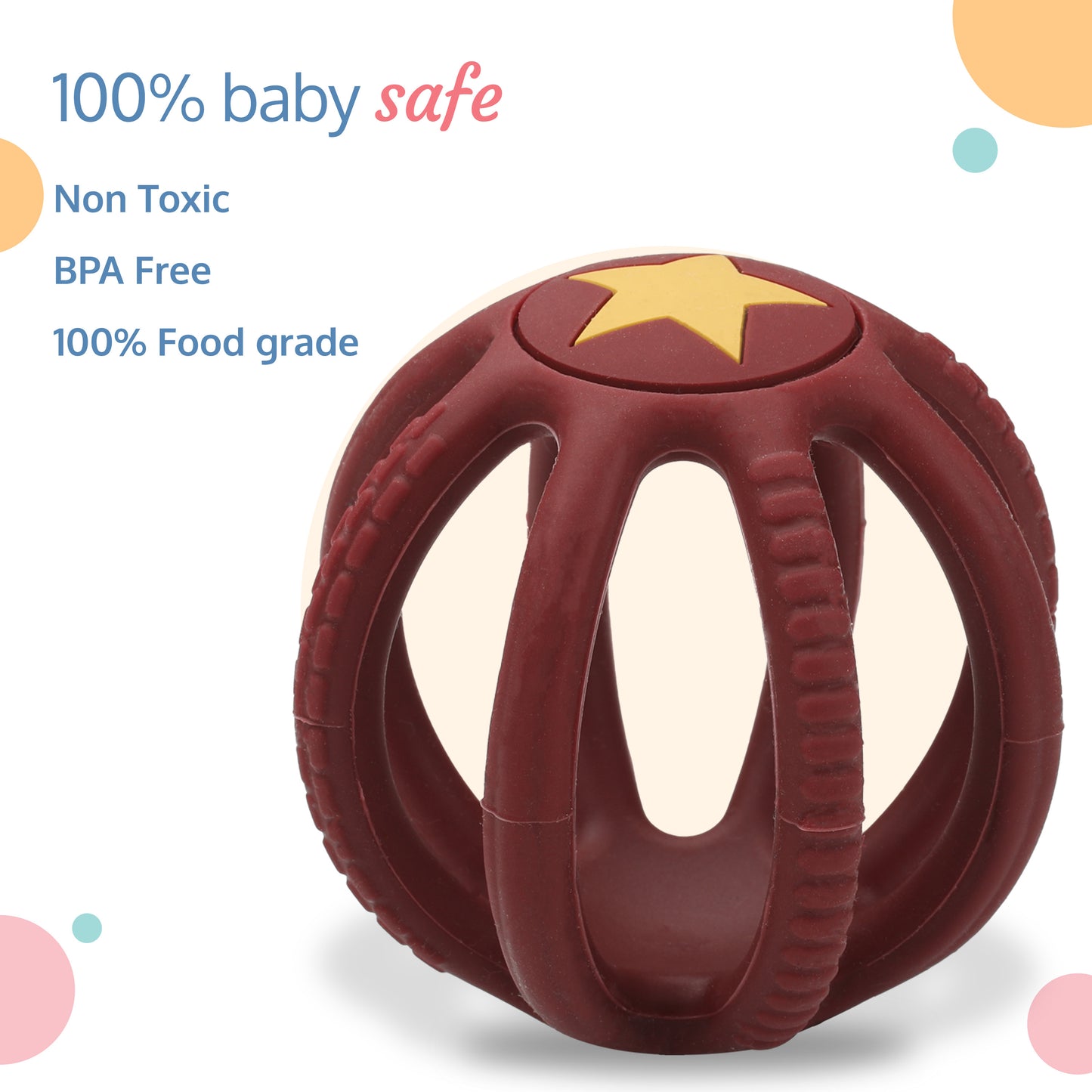 Baby Teether (Maroon)