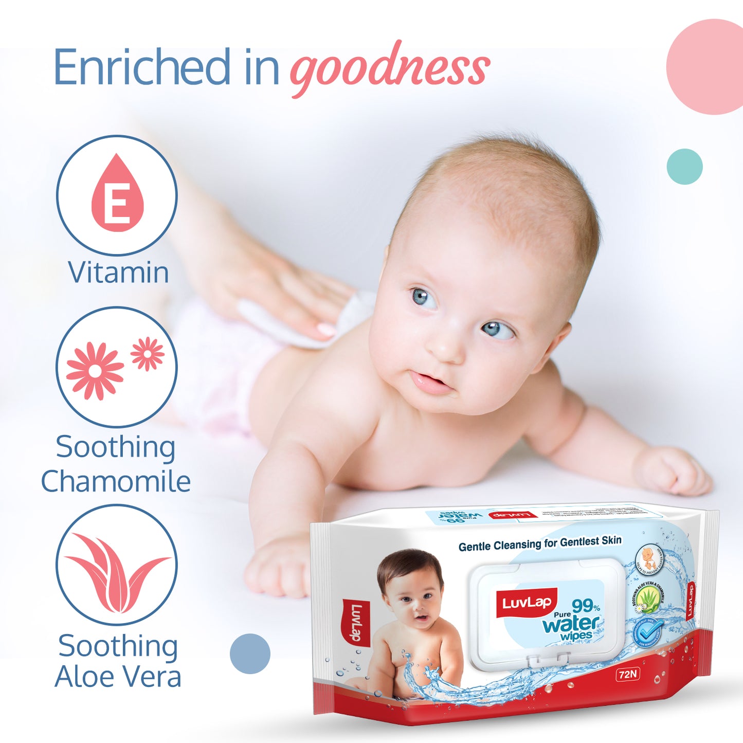Paraben Free Baby Wipes for Sensitive Skin, Pack of 3