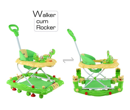 Comfy Baby Walker Cum Rocker, Green