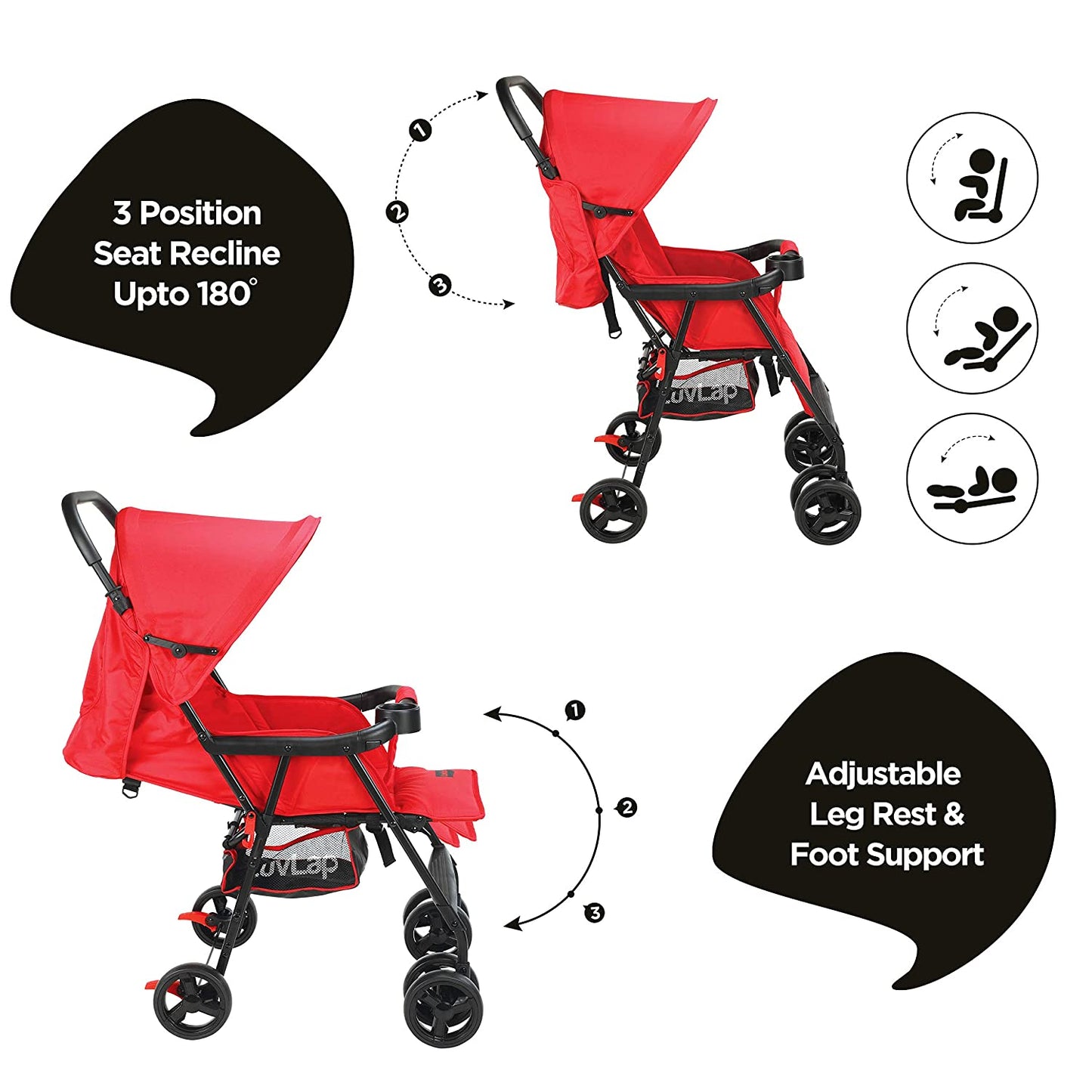 Delight Stroller, Red