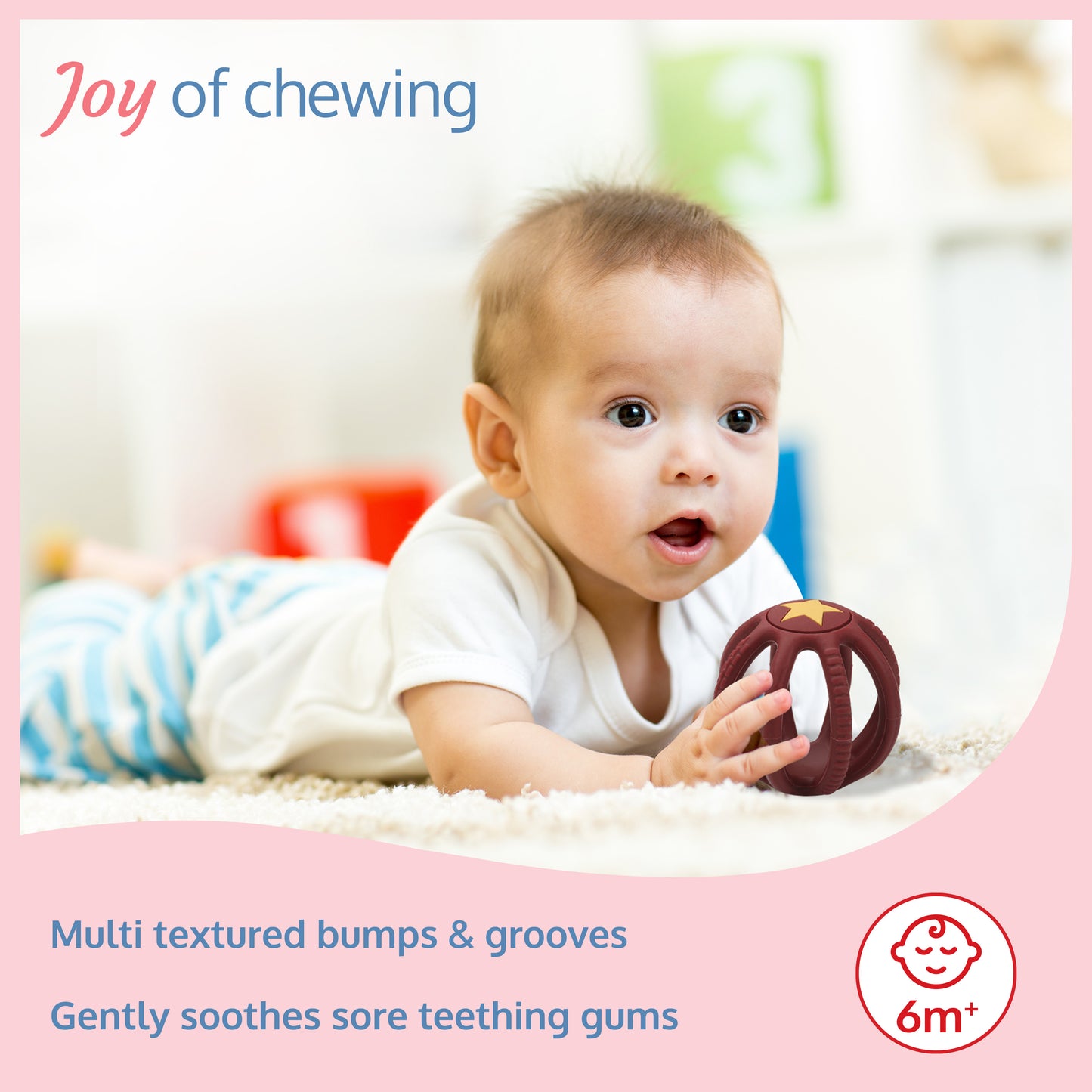 Baby Teether (Maroon)