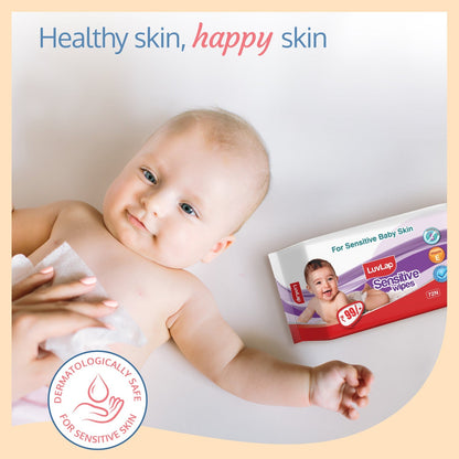 Paraben Free Baby Wipes for Sensitive Skin, Pack of 6