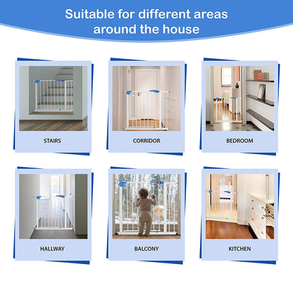 Indoor Baby Safety Gate with Auto Close Feature for Door Way Size 86 to 95 cm Wide