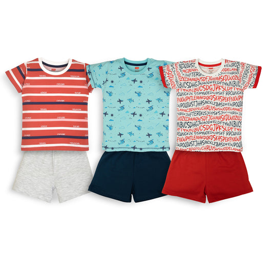 Boys Cotton H/S T-Shirt Co-Ord Set