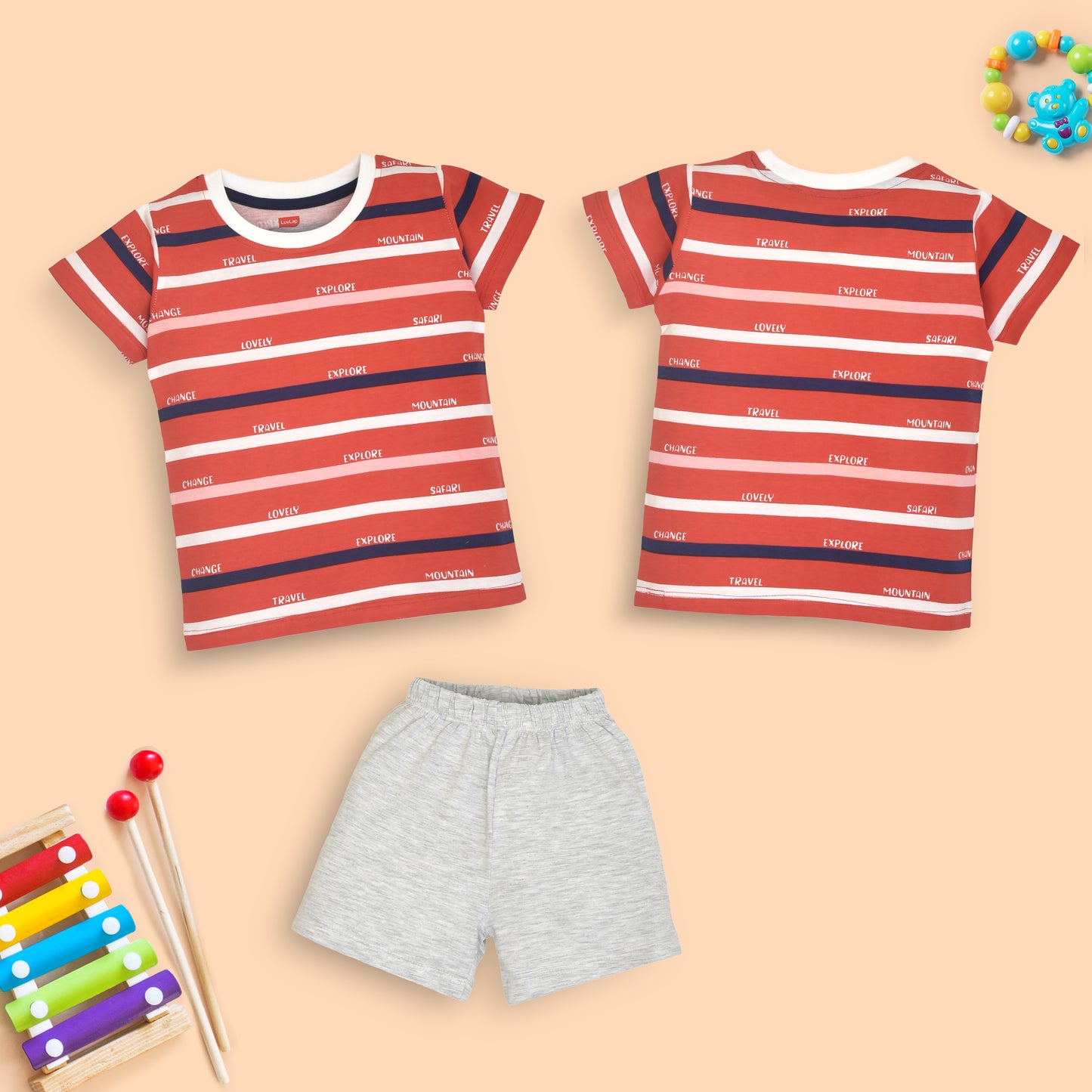 Boys Cotton H/S T-Shirt Co-Ord Set