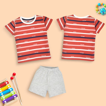 Boys Cotton H/S T-Shirt Co-Ord Set