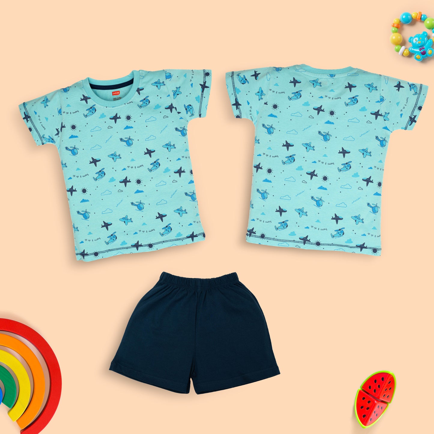 Boys Cotton H/S T-Shirt Co-Ord Set