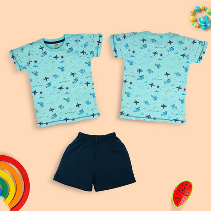 Boys Cotton H/S T-Shirt Co-Ord Set