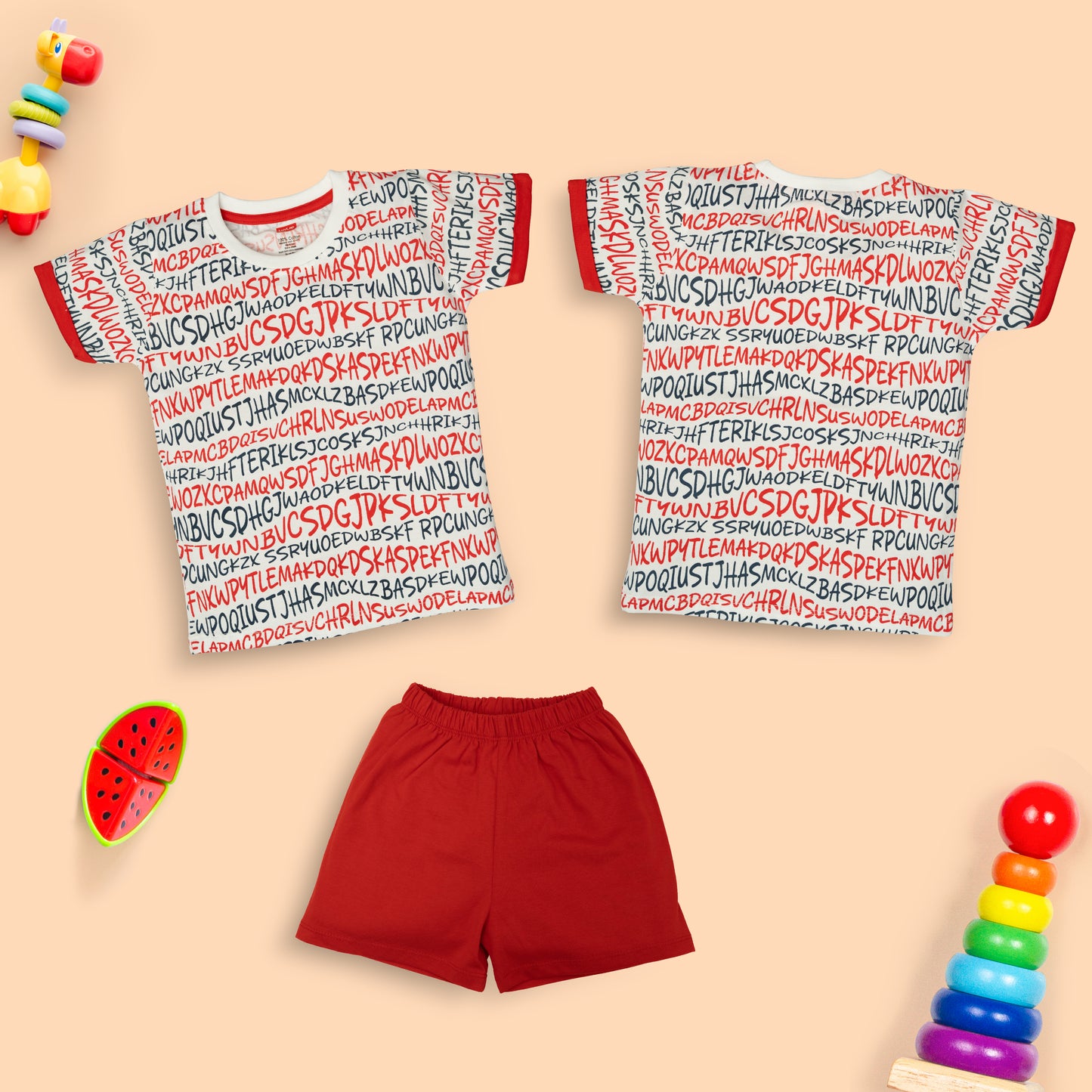 Boys Cotton H/S T-Shirt Co-Ord Set