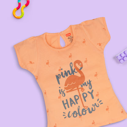 LuvLap Girls Cotton H/S Girls Top Co-Ord Set
