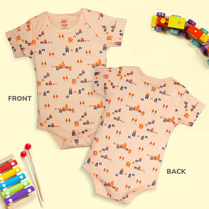Baby Boys & Baby Girls  Pack Of 4 Half Sleeve Romper/Bodysuit 100% Cotton