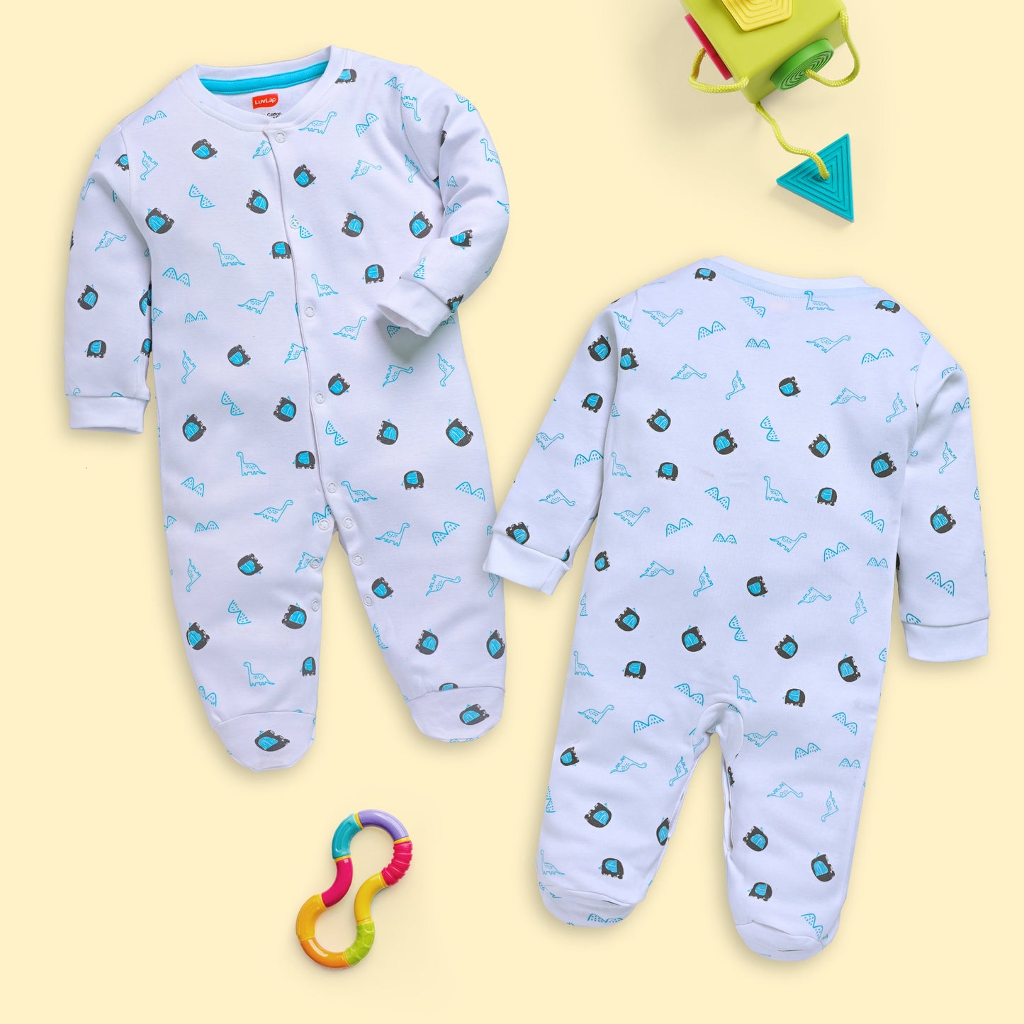 Baby Boys & Baby Girls  Pack Of 3 Full Sleeve Romper/Bodysuit 100% Cotton