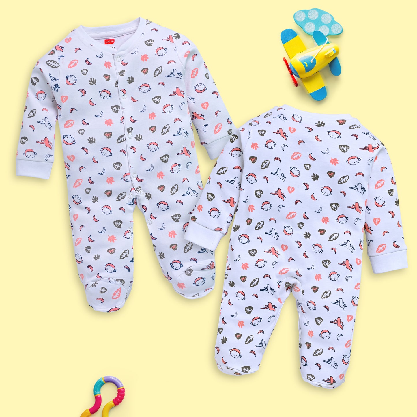 Baby Boys & Baby Girls  Pack Of 3 Full Sleeve Romper/Bodysuit 100% Cotton