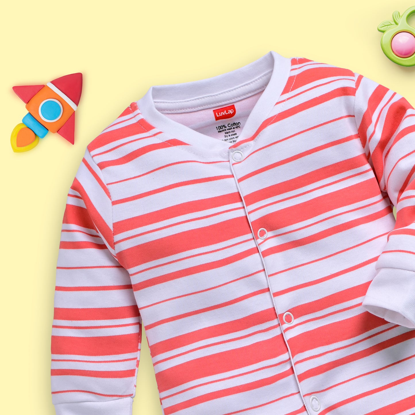 Baby Boys & Baby Girls  Pack Of 3 Full Sleeve Romper/Bodysuit 100% Cotton