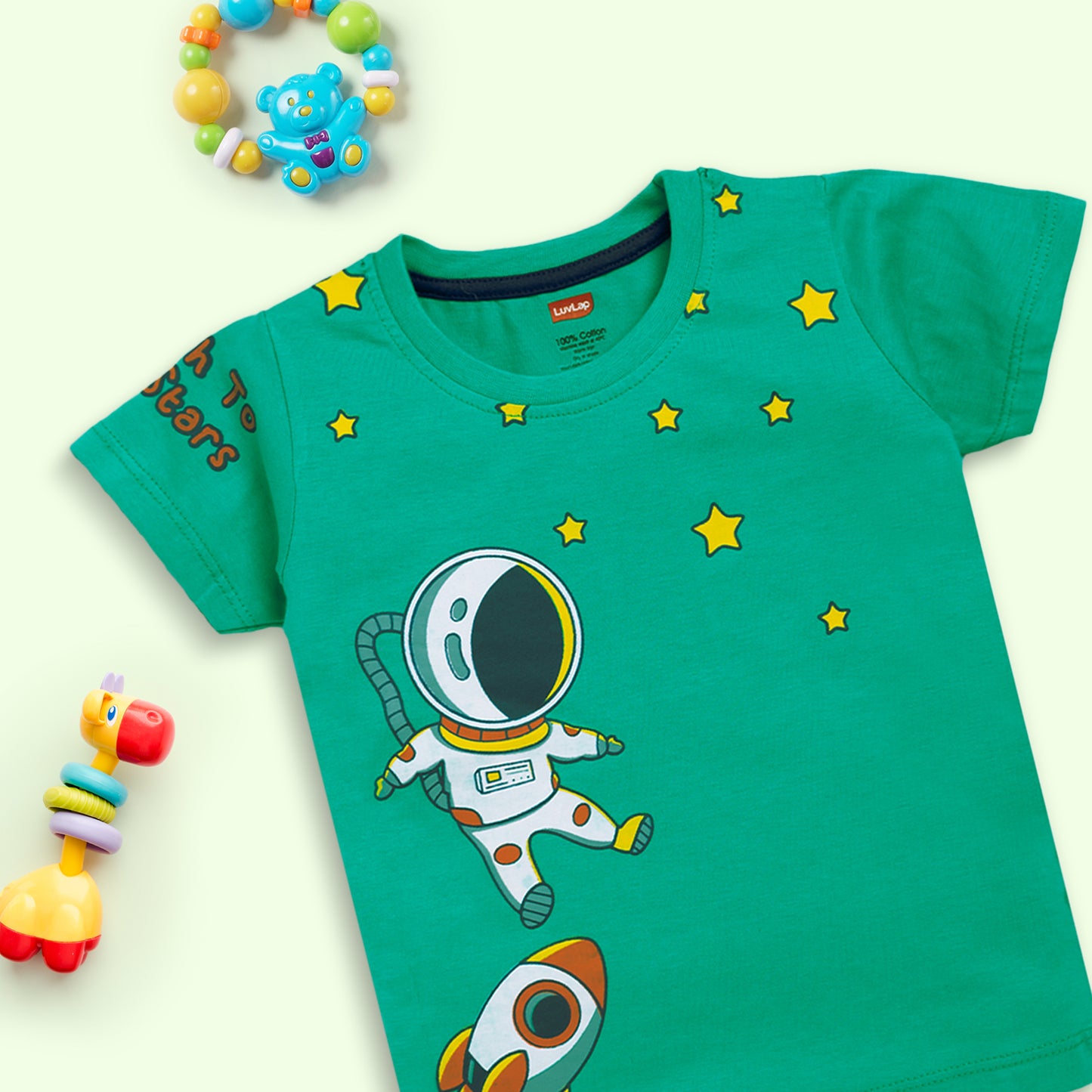 Baby Boys Pack Of 3 Half Sleeve T-Shirt & Shorts Set 100% Cotton