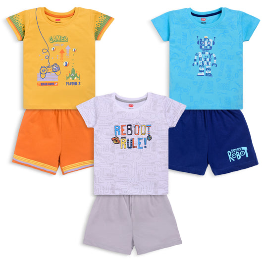 Boys Cotton H/S T-Shirt Co-Ord Set