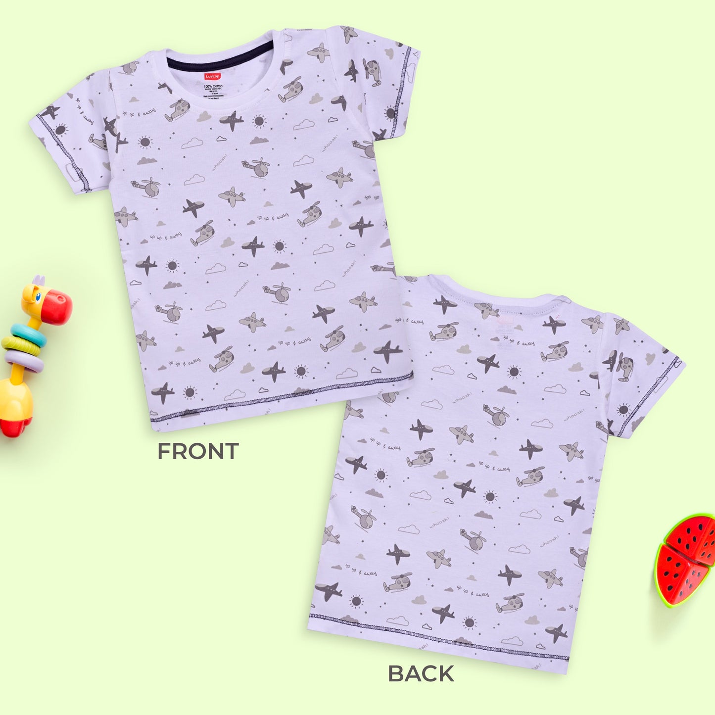 Baby Boys Pack Of 5 Half Sleeve T-Shirt 100% Cotton