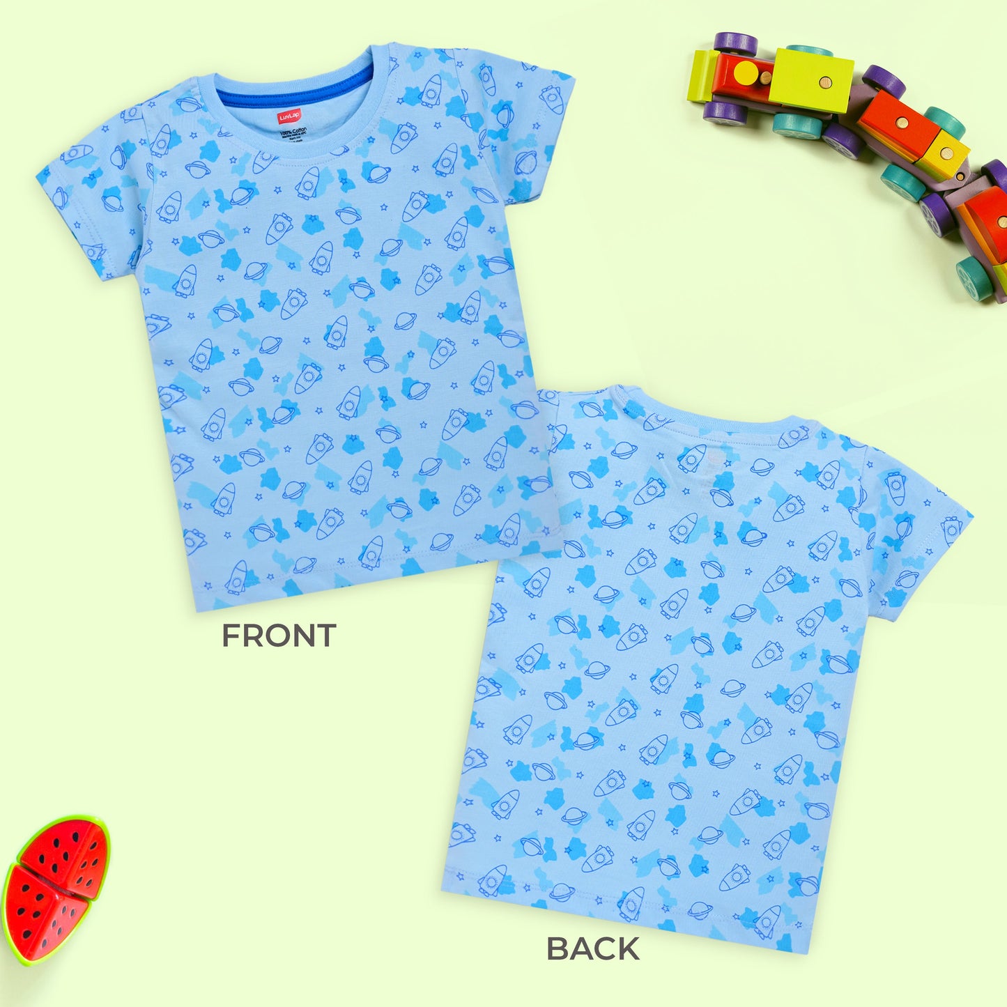 Baby Boys Pack Of 5 Half Sleeve T-Shirt 100% Cotton