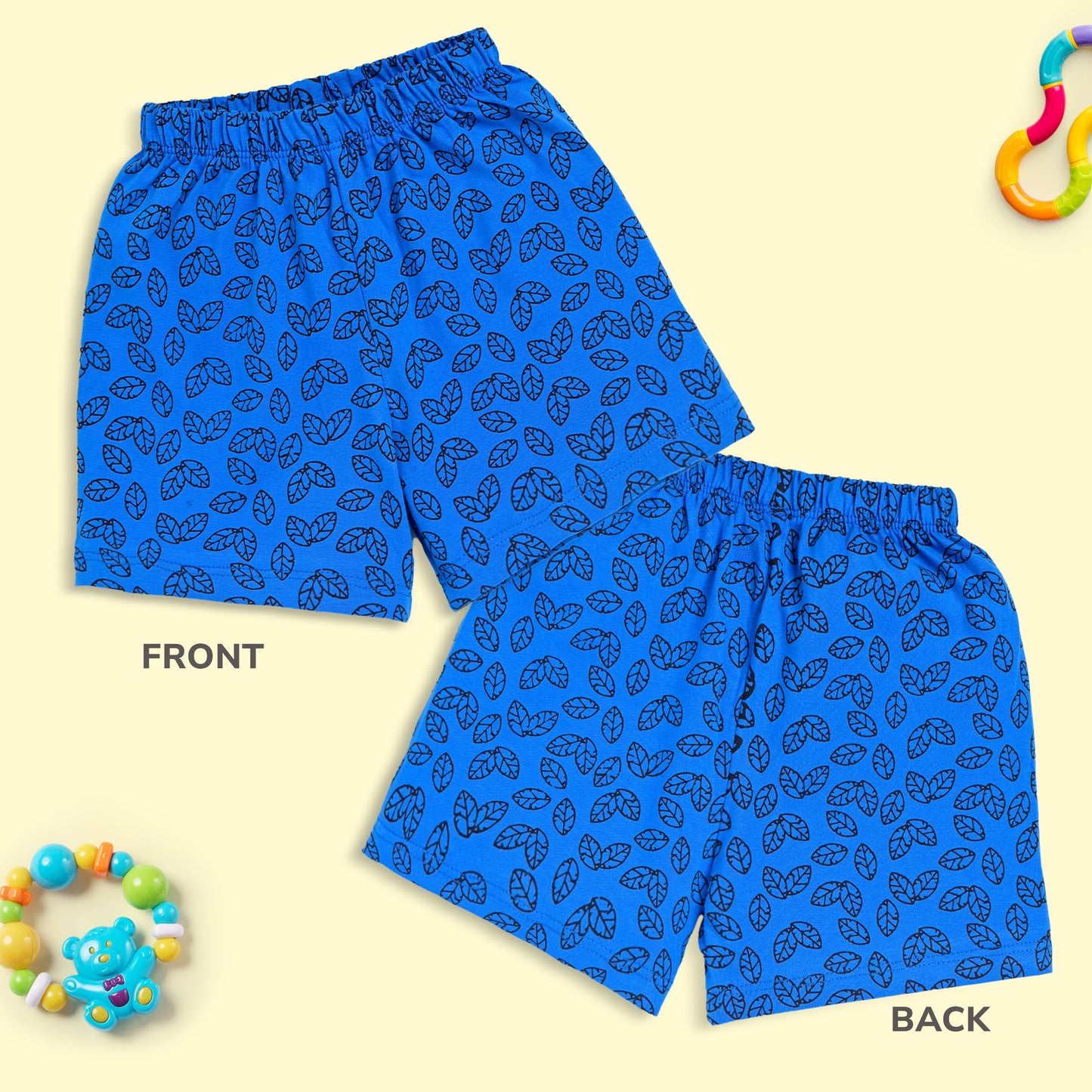 Baby Boys & Baby Girls Pack Of 5 Regular Shorts 100% Cotton