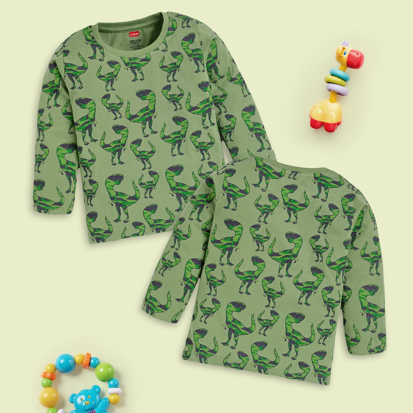 Baby Boys Pack Of 4 Full Sleeve T-Shirt 100% Cotton