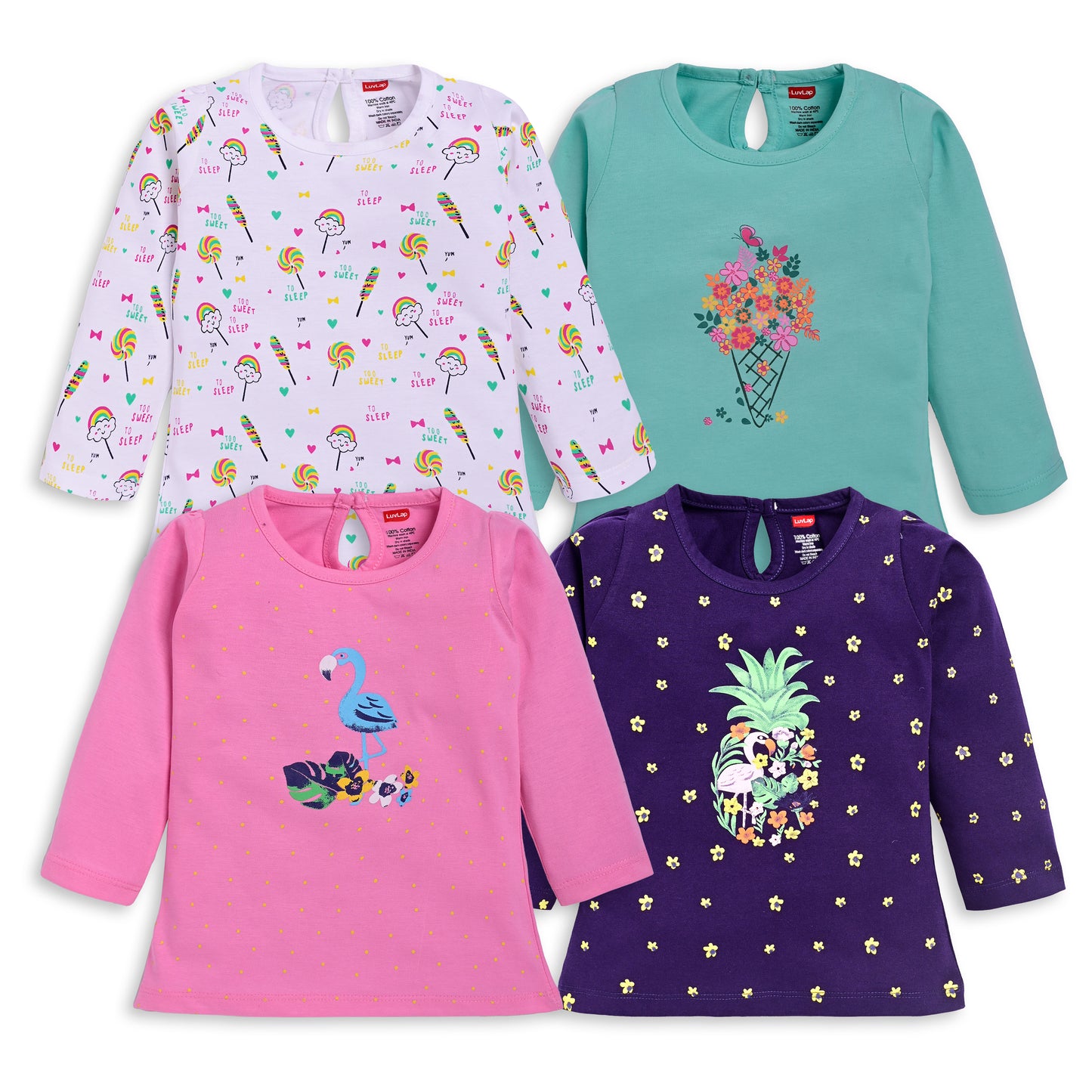 Cartoon Regular Fit F/S Girls Top