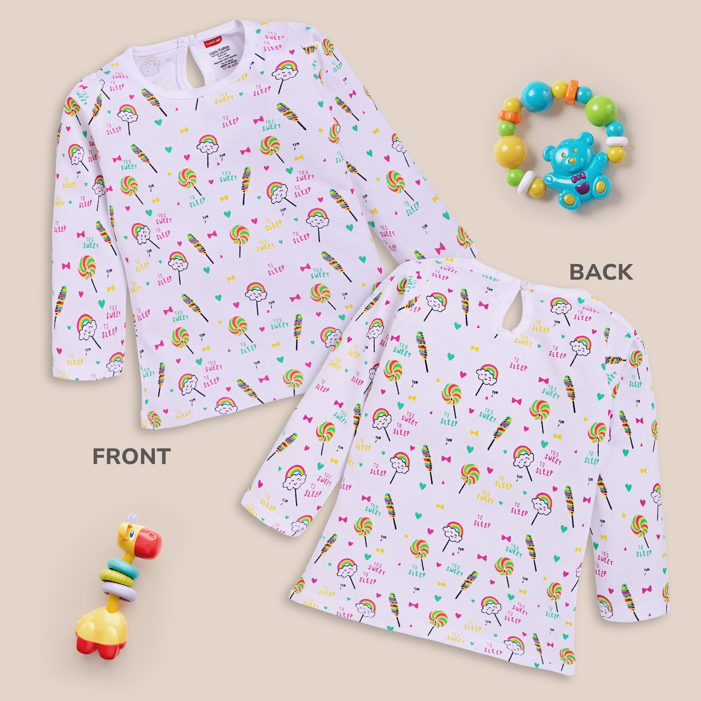 Cartoon Regular Fit F/S Girls Top